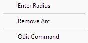 Earthwork Add Arc right-click menu