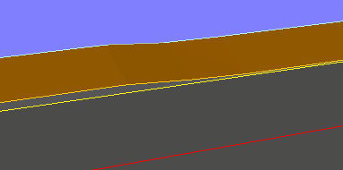 Example of a kerb vertical transition