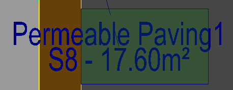 Example of a permeable paving area
