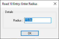 Roundabout Arm Junction Fillet Radius