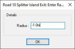 Roundabout Arm Junction Fillet Radius